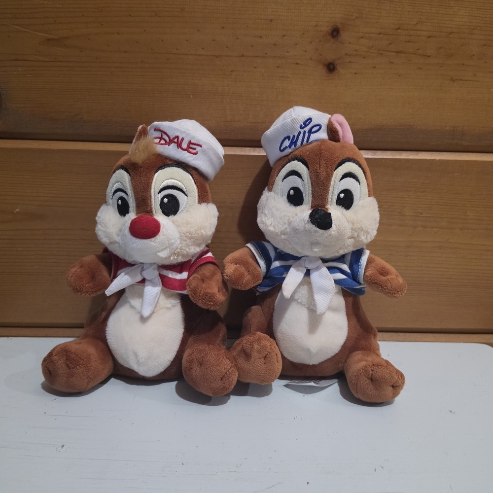 Chip N Dale Disney Cruise Line Plush 10" Set Official Rare HTF